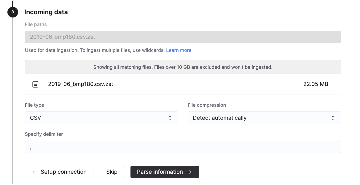 Выбор формата данных