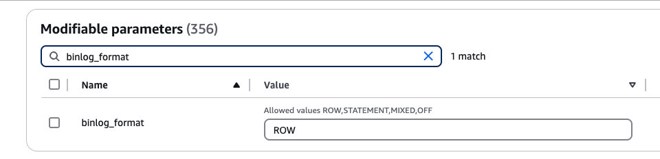 Формат binlog — ROW